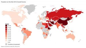 Los países con mayor y menor libertad en internet a nivel mundial