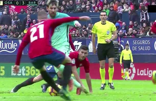 (Vídeo) Messi no dejó a ningún rival de pie en el tercer gol del Barcelona