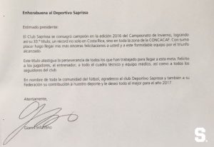 Presidente de la FIFA catalogó de record de Concacaf título del Saprissa