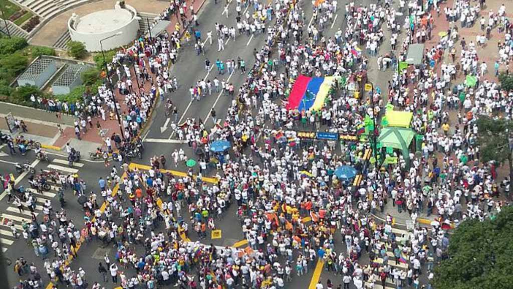 La oposición manifestó en Caracas contra el régimen de Maduro