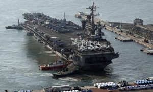 Tensión en la península coreana: llegó el portaaviones USS Carl Vinson para realizar entrenamientos en la zona