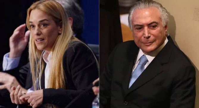 Lilian Tintori se reunirá este jueves con el presidente Michel Temer en Brasilia