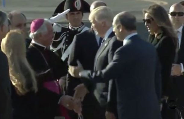 Donald Trump llegó a Roma para su encuentro con el papa Francisco