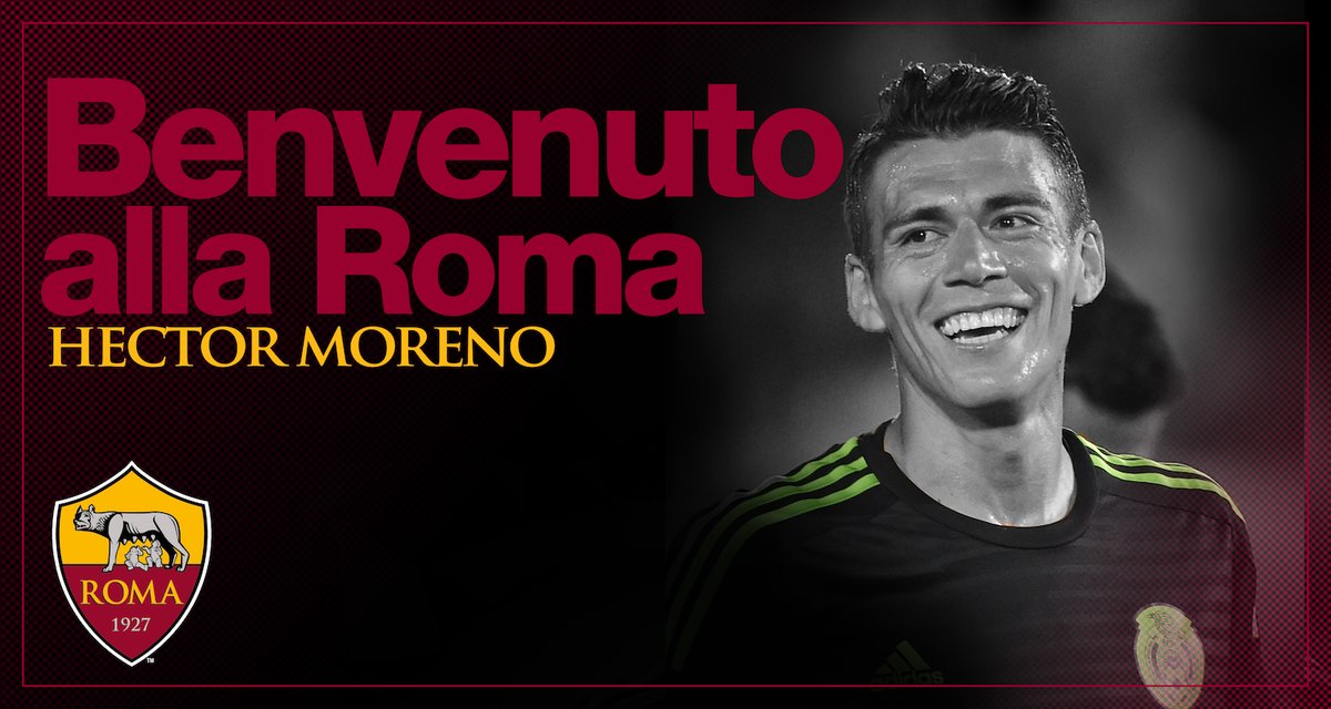 Mexicano Héctor Moreno se convierte en nuevo jugador de la Roma