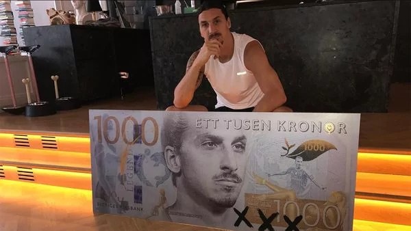 Zlatan Ibrahimovic fue inmortalizado en un billete