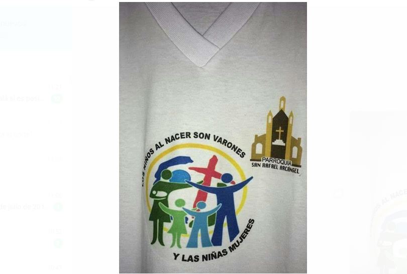 Iglesia respeta venta de camisetas contra ideología de género en Parroquia herediana