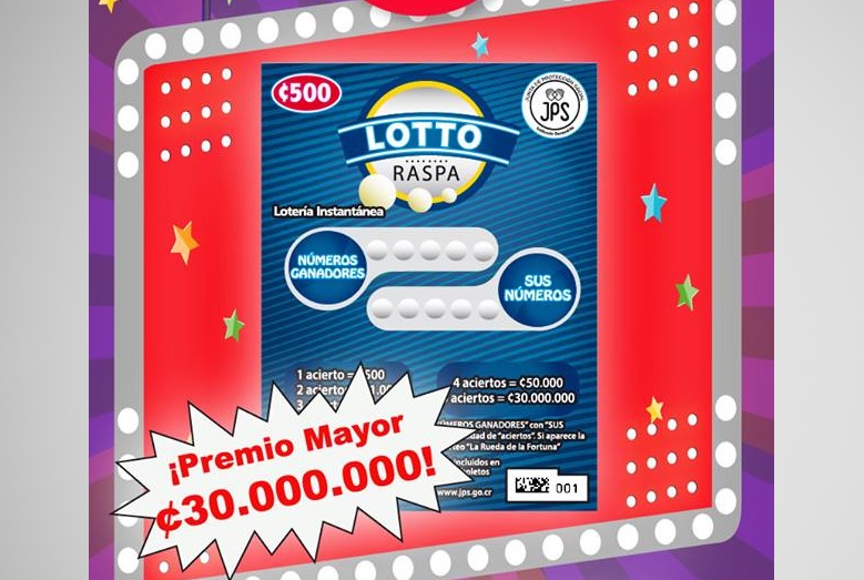 ¿Juega lotería instantánea? Este jueves salió a la venta la ‘Lotto Raspa’ con premio mayor de ¢30 millones