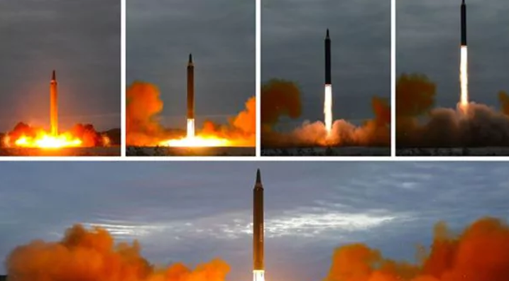 Corea del Norte divulgó un video del lanzamiento del misil que sobrevoló Japón antes de caer al mar