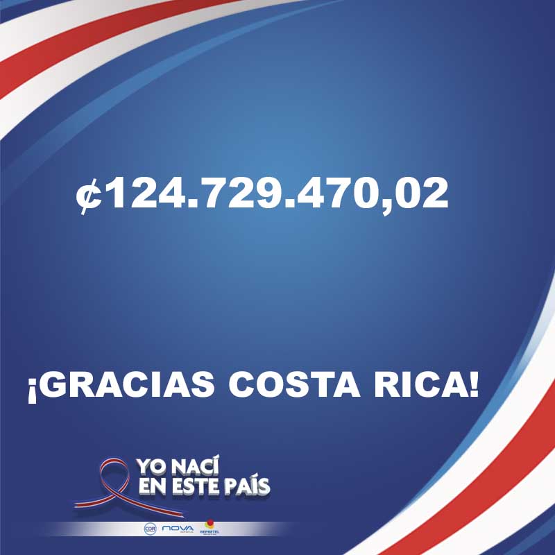 124 millones es el monto recaudado en la campaña Yo Nací En Este País