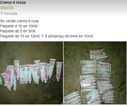 CCSS investiga supuesta venta de crema de rosas en redes sociales