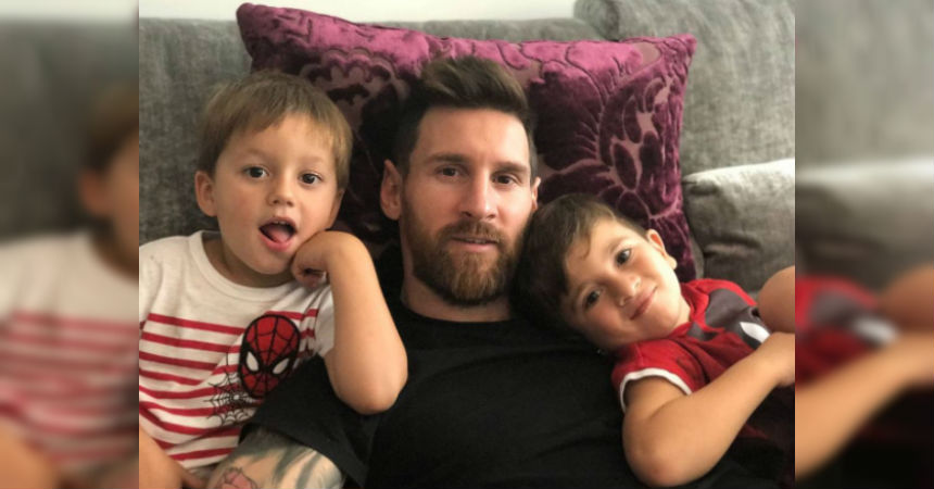 Messi creó meme con las reacciones de sus hijos en la escuela de fútbol del Barcelona