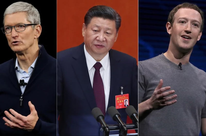 Xi Jinping se reunió con los líderes de Apple y Facebook