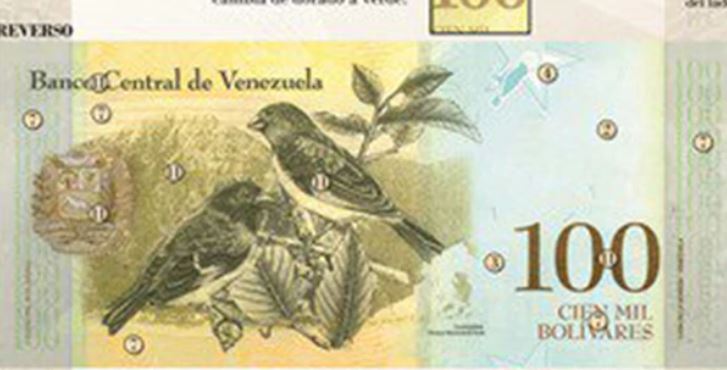 Cómo es el nuevo billete de 100 mil bolívares que lanzó Nicolás Maduro