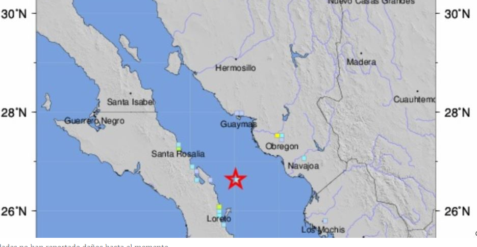 Terremoto de magnitud 6,3 sacude el Golfo de California