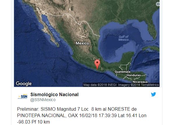 Un terremoto de magnitud 7 sacudió a México