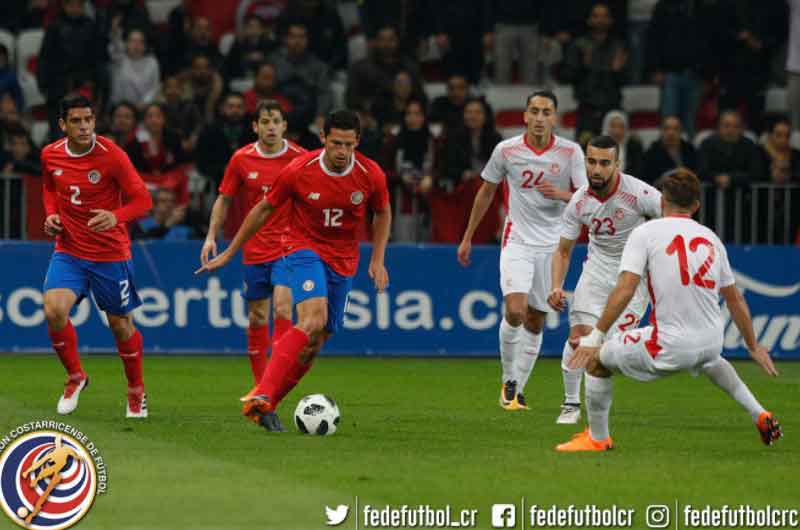 Costa Rica perdió ante Túnez en amistoso