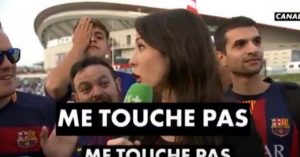 “¡No me toques!”: la furia de una periodista que paró en seco a un hincha del Barcelona