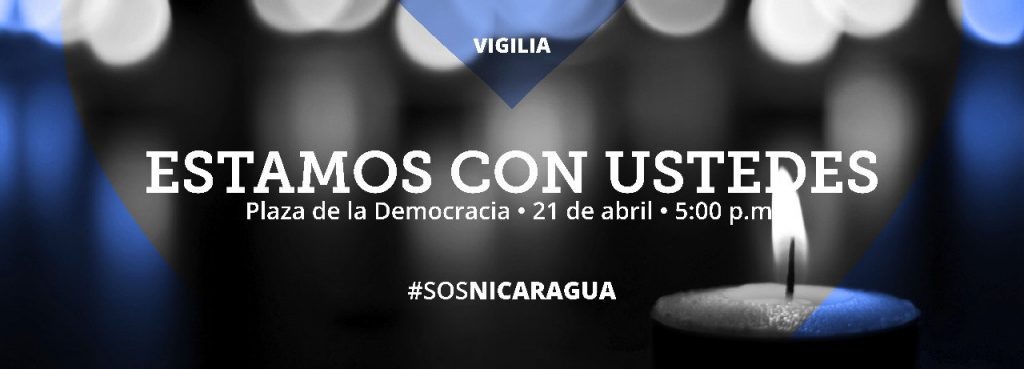 Ticos harán vigilia por Nicaragua este sábado en la Plaza de la Democracia
