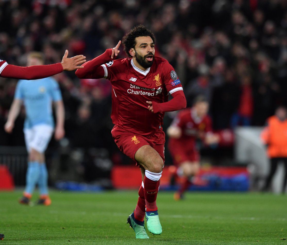 Salah llevó al Liverpool a una noche mágica en Anfield