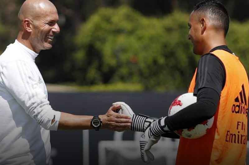 Keylor Navas fue elogiado, de nuevo, por Zidane