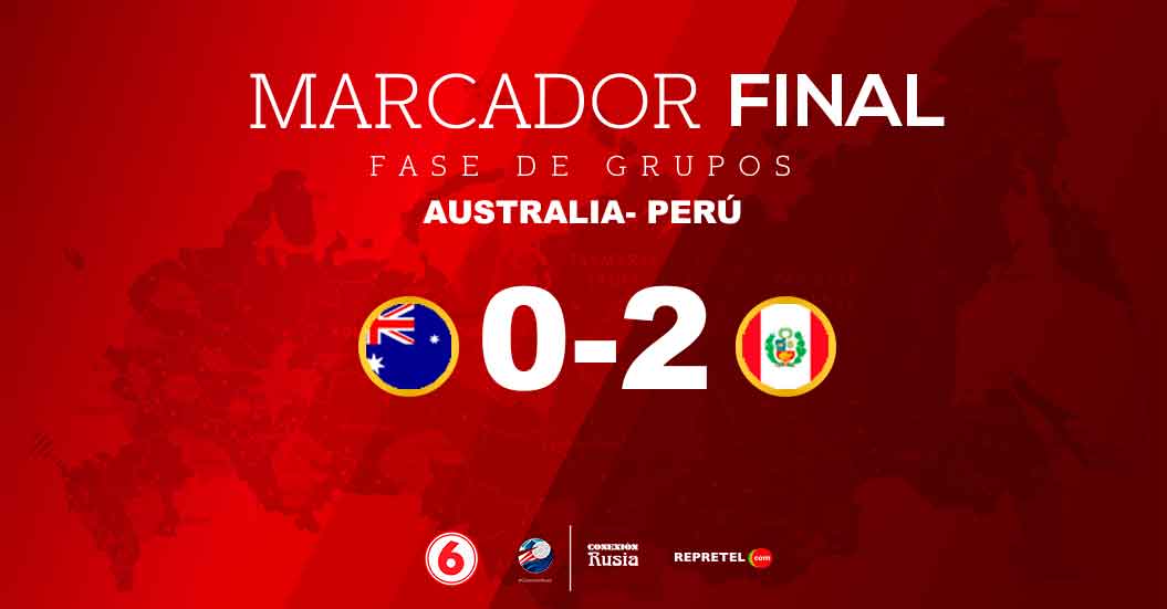Perú venció 2-0 a Australia y se despide del Mundial