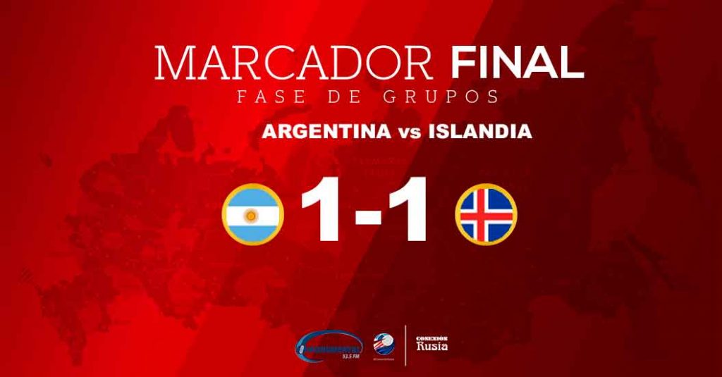 Sorpresa en Rusia: Argentina empata ante Islandia