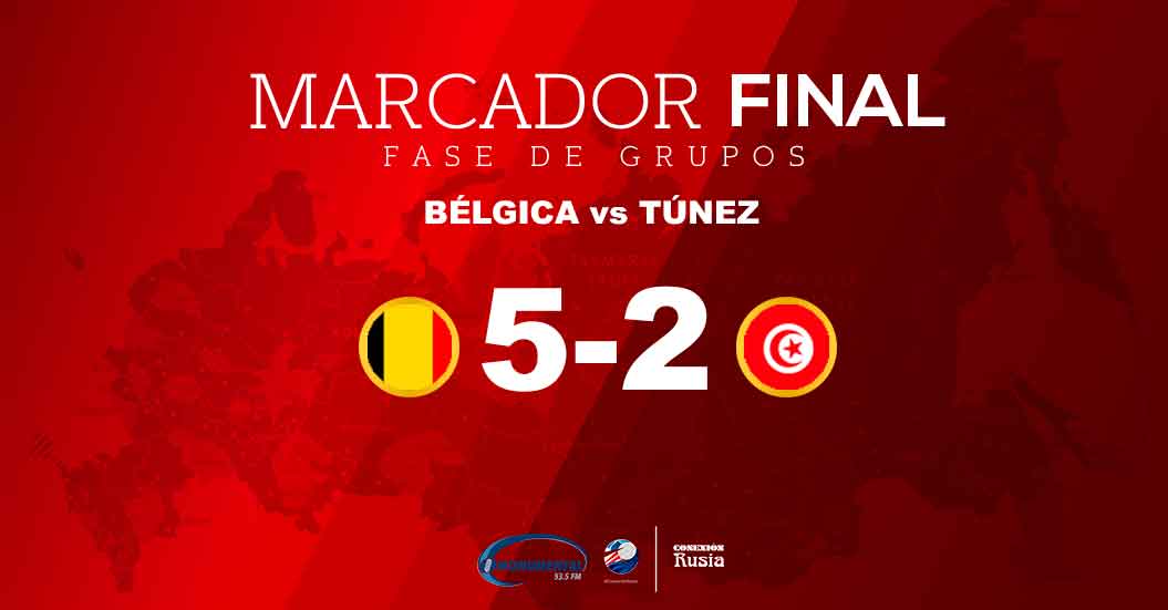 Bélgica goleó a Túnez en su segunda presentación en Rusia