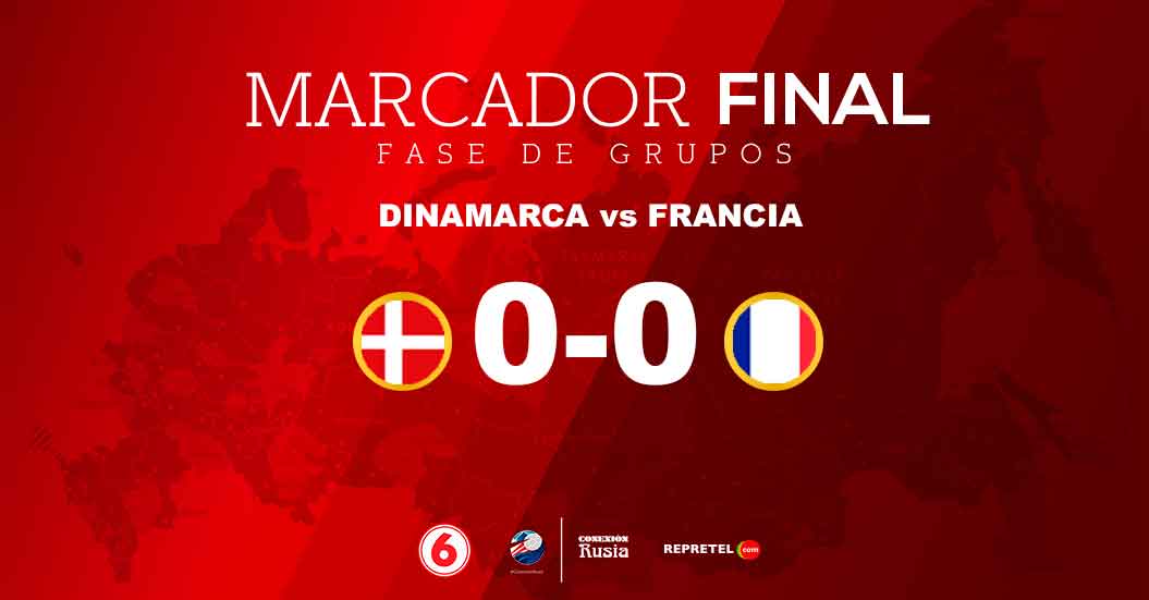 Con un empate Francia y Dinamarca se clasificaron a los octavos de final