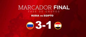 Rusia derrotó a Egipto y se acercó a los octavos de final