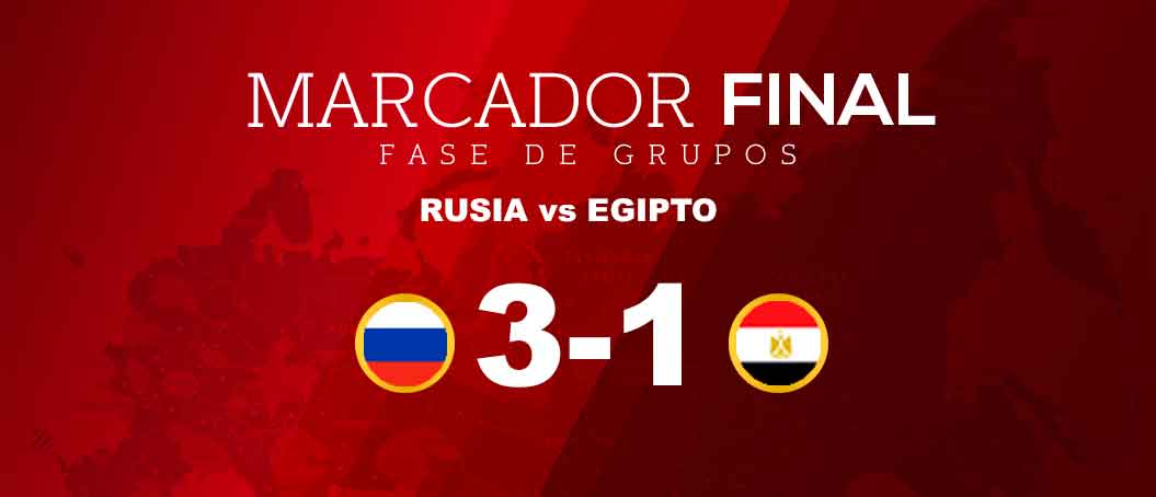 Rusia derrotó a Egipto y se acercó a los octavos de final