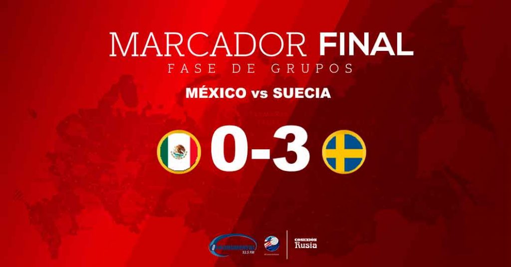 México cayó ante Suecia pero consigue el boleto a octavos de final del Mundial