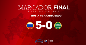 Rusia goleó a Arabia Saudita