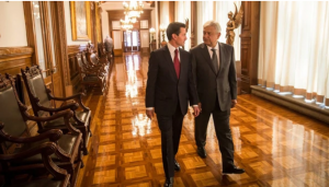 Peña Nieto recibió a López Obrador en el Palacio Nacional