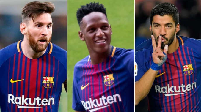 La desatinada estrategia de Yerry Mina para hacerse amigo de Lionel Messi y Luis Suárez