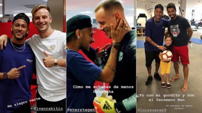 Neymar visitó al plantel del Barcelona y reavivó los rumores sobre un posible regreso