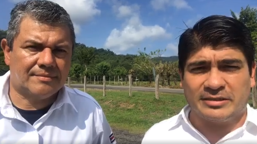 Presidente Carlos Alvarado y CNE recorren zonas más afectadas por fuertes lluvias