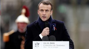 Emmanuel Macron pidió defender la cooperación como una lección de la guerra: «El patriotismo es justo lo contrario del nacionalismo»