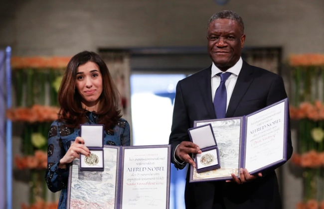 Los ganadores del Premio Nobel de la Paz pidieron el fin a la violencia sexual
