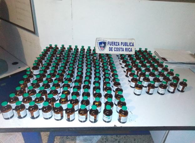 Fuerza Pública decomisó 200 frascos con Ketamina en Peñas Blancas