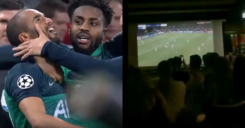 Video muestra a seguidores del Ajax contando los segundos para el final del partido pero llega el gol de Moura y lo cambia todo