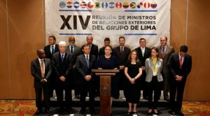 Grupo de Lima acordó «profundizar gestiones» con países aliados a dictadura chavista para encontrar solución a crisis venezolana