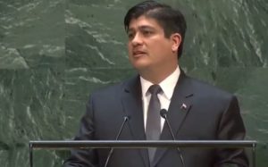 Carlos Alvarado aboga ante ONU por pronta solución a crisis en Nicaragua y Venezuela