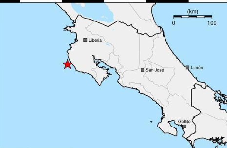 Temblor de magnitud 5,5 sacudió la provincia de Guanacaste