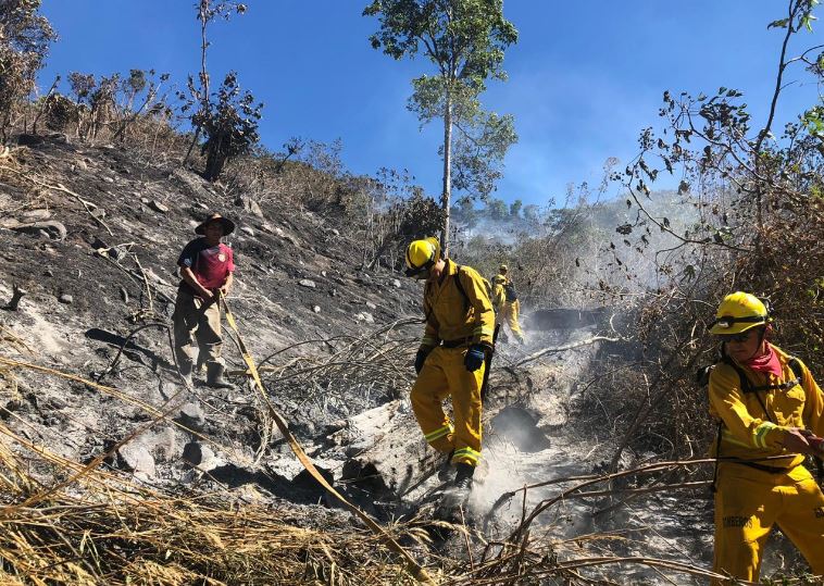 Bomberos inyecta más personal a atención de incendio forestal cercano al Chirripó