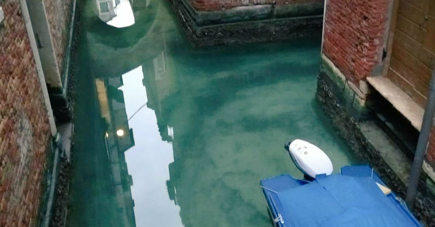 Canales de Venecia están completamente transparentes por la cuarentena del coronavirus