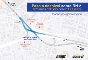 MOPT adjudicó construcción de paso a desnivel en La Galera por ¢2.020 millones