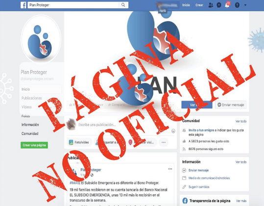¡Tome nota! Ministerio de Trabajo denuncia página falsa en Facebook asociada a trámites del bono Proteger