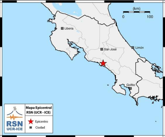 Fuerte sismo de 4,3 grados de magnitud despertó a costarricenses la madrugada de este viernes
