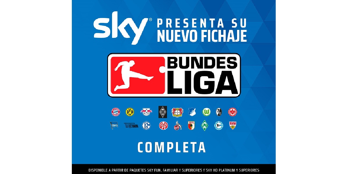 SKY será la principal plataforma para  Las transmisiones de la Bundesliga en México y Centroamérica