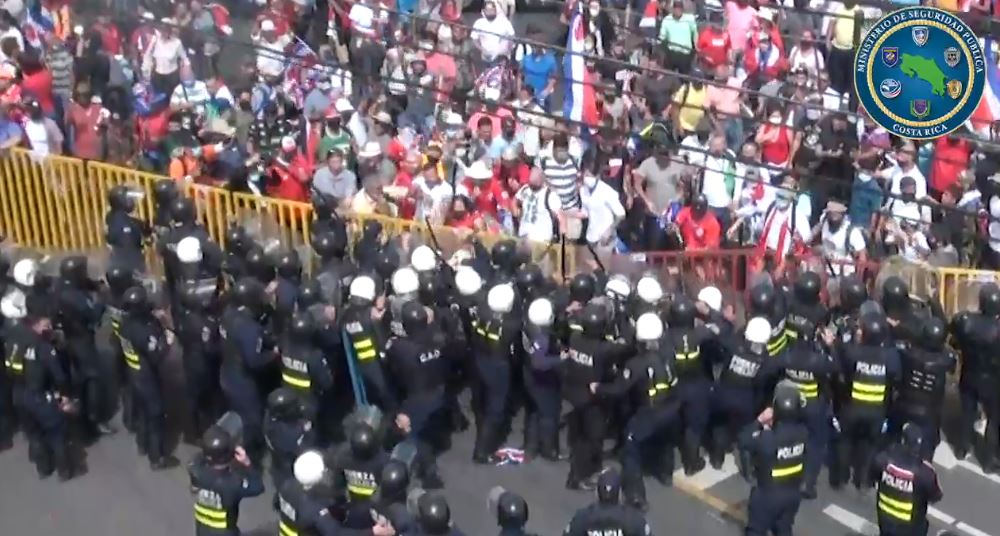 Magistrados respaldan intervención policial en última protesta frente a Casa Presidencial
